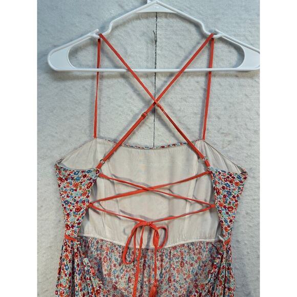 Aakaa Floral Midi Dress with Red Accents - Picture 10 of 13